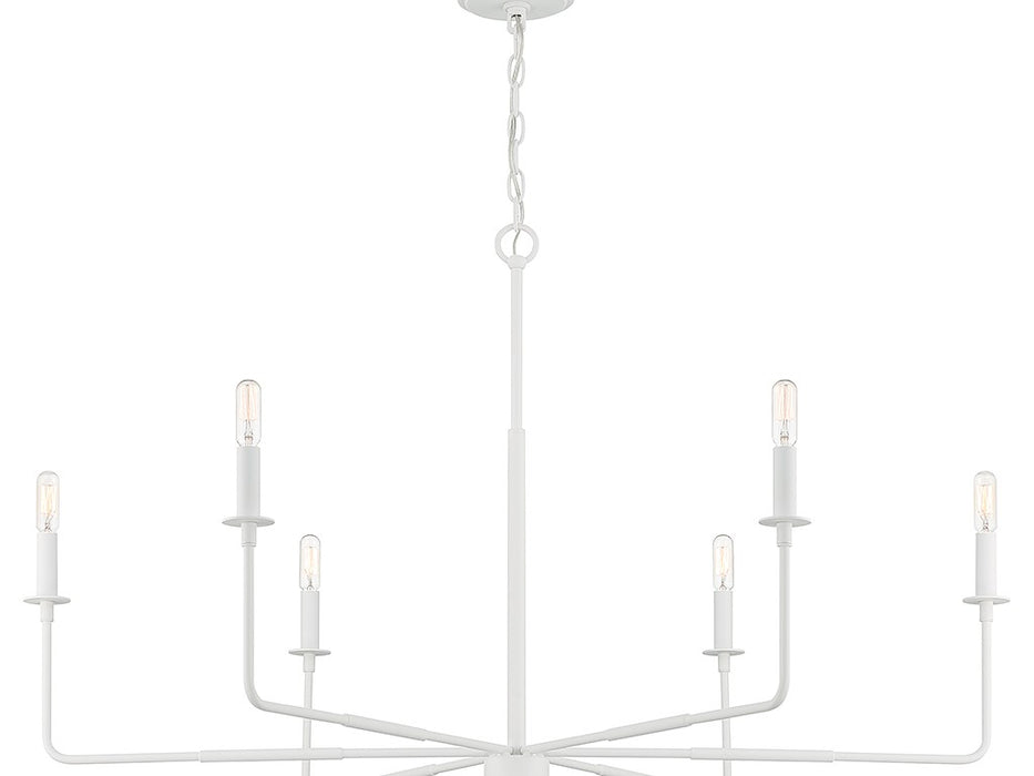 Savoy House 1-2221-6-83 Six Light Chandelier, Bisque White