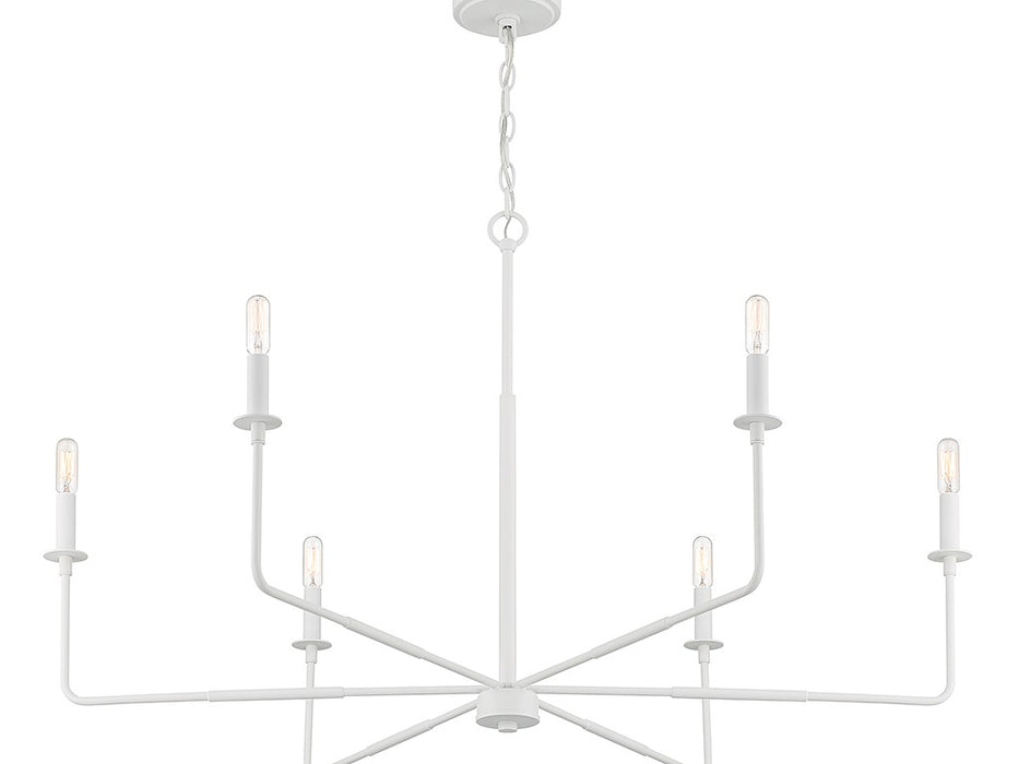 Savoy House 1-2221-6-83 Six Light Chandelier, Bisque White