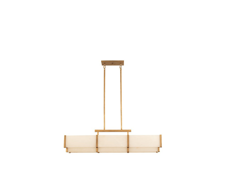 Savoy House 1-2330-5-60 Five Light Linear Chandelier, Distressed Gold