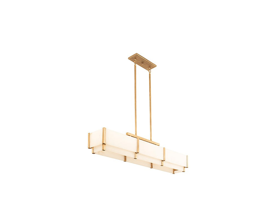 Savoy House 1-2330-5-60 Five Light Linear Chandelier, Distressed Gold