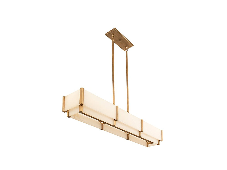 Savoy House 1-2330-5-60 Five Light Linear Chandelier, Distressed Gold