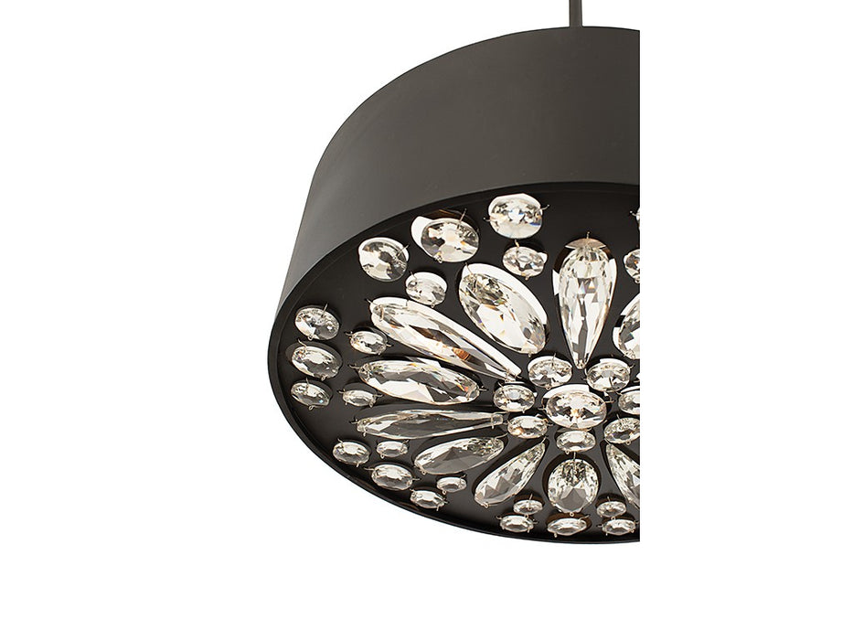 Savoy House 6-1272-4-50 Four Light Convertible Semi-Flush/Pendant, Black Cashmere