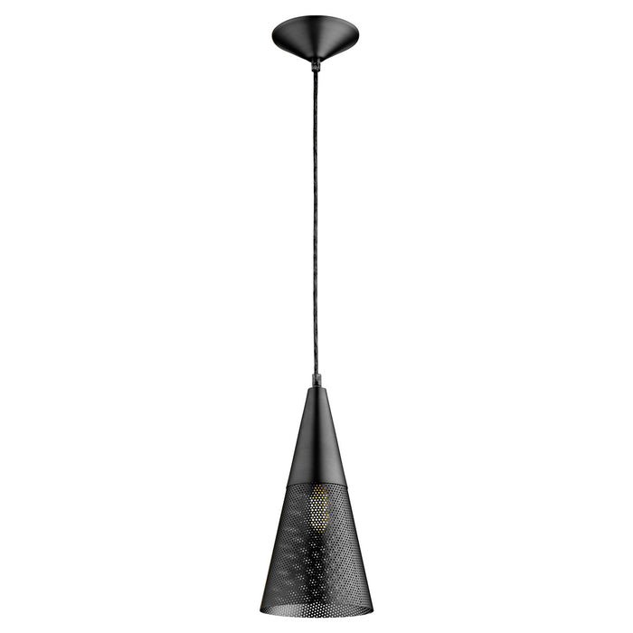 Quorum 1316-59 One Light Pendant, Matte Black