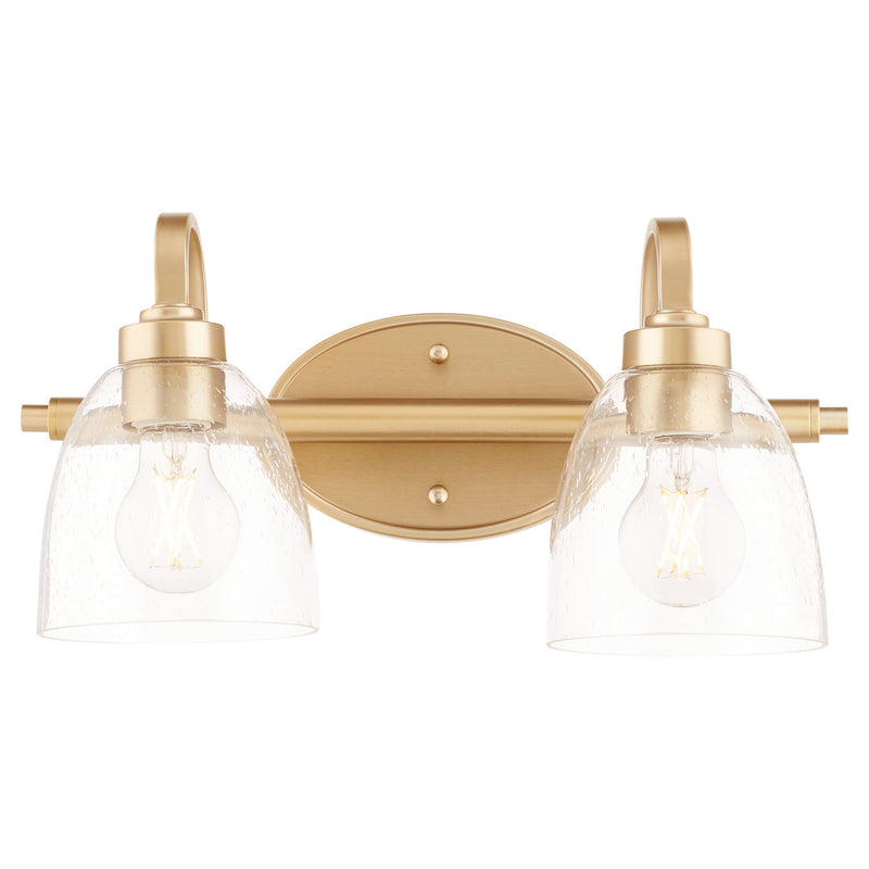 Quorum 5060-2-280 Two Light Vanity, Aged Brass