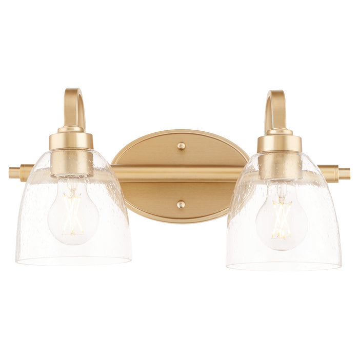 Quorum 5060-2-280 Two Light Vanity, Aged Brass
