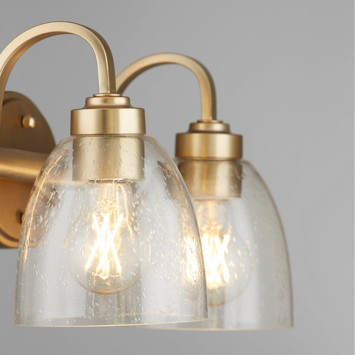 Quorum 5060-2-280 Two Light Vanity, Aged Brass