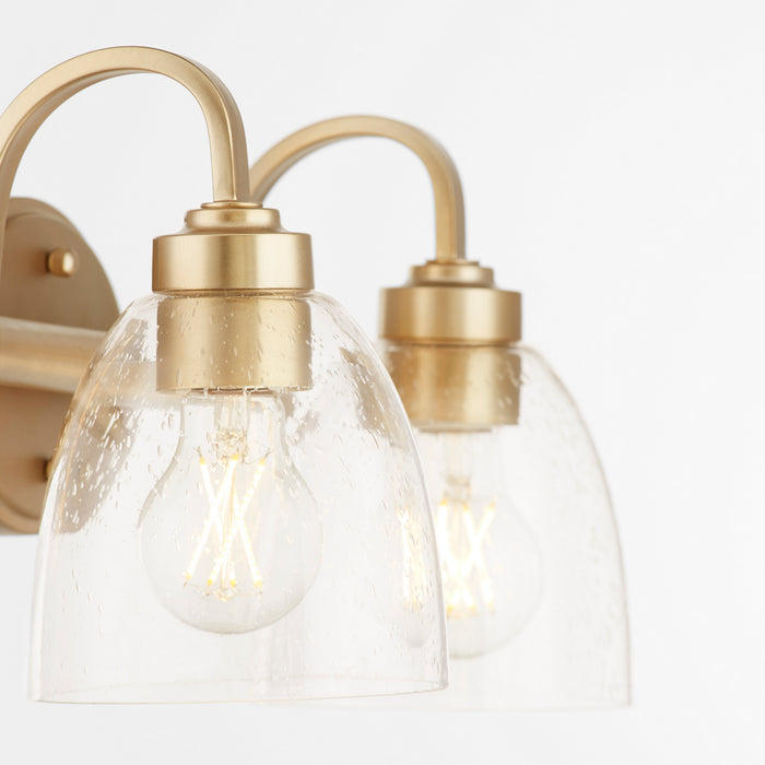Quorum 5060-2-280 Two Light Vanity, Aged Brass