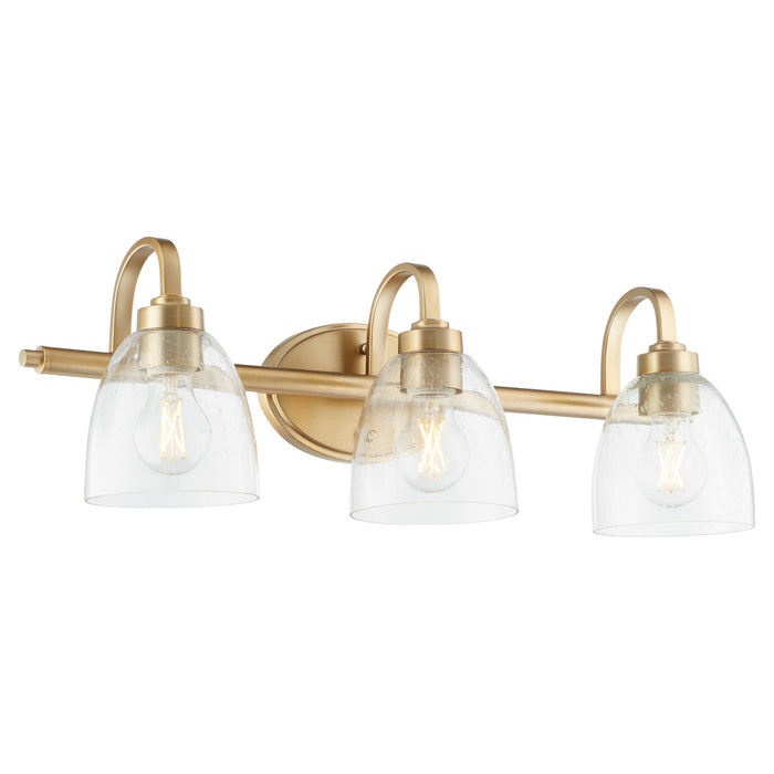 Quorum 5060-3-280 Three Light Vanity, Aged Brass