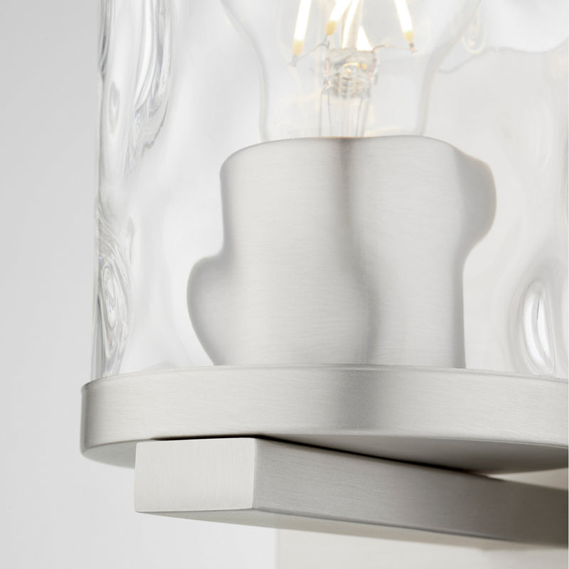 Quorum 5111-1-65 One Light Wall Mount, Satin Nickel