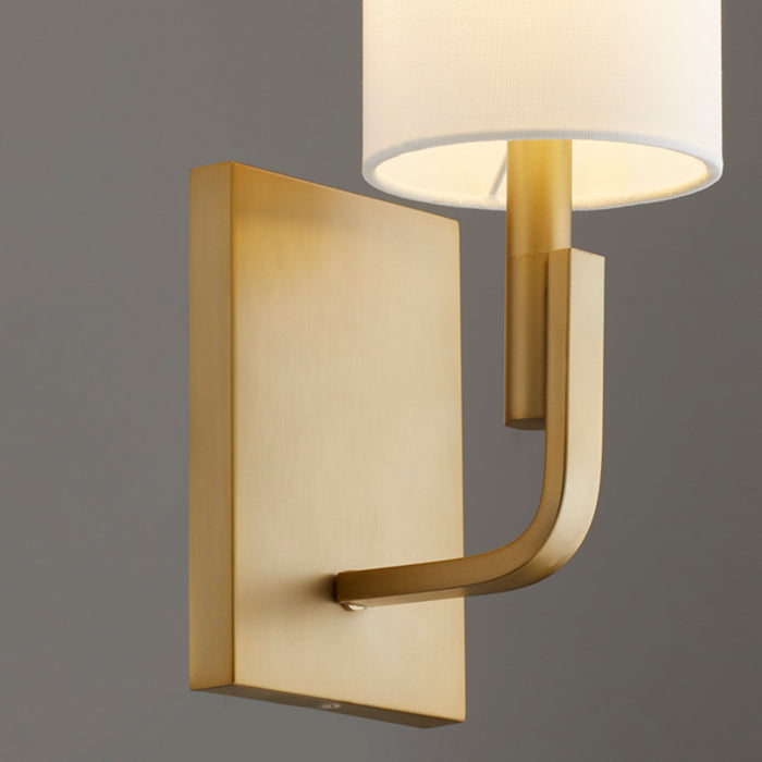 Quorum 5210-1-80 One Light Wall Mount, Aged Brass