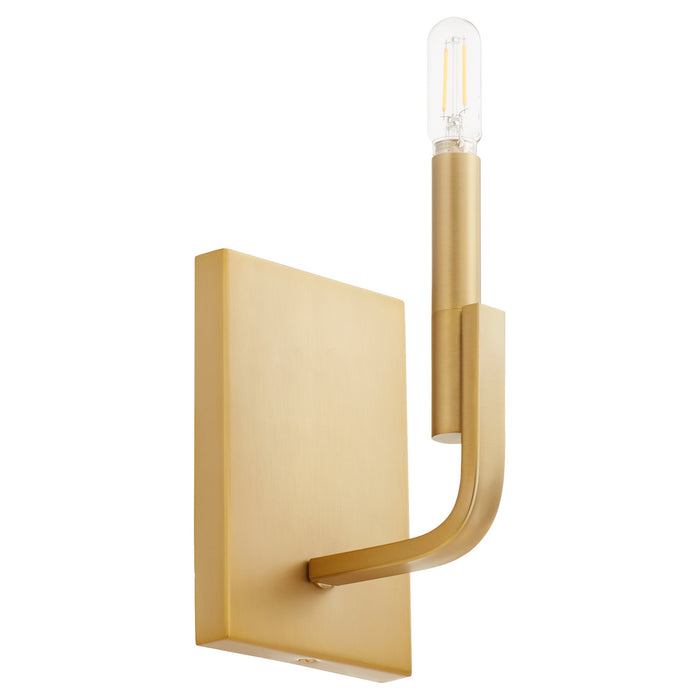 Quorum 5210-1-80 One Light Wall Mount, Aged Brass