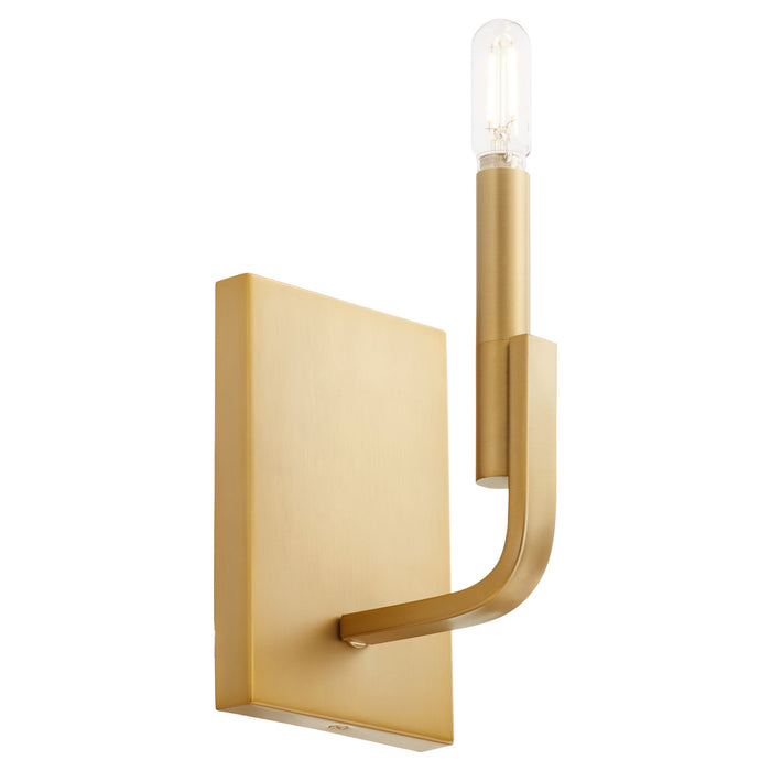 Quorum 5210-1-80 One Light Wall Mount, Aged Brass
