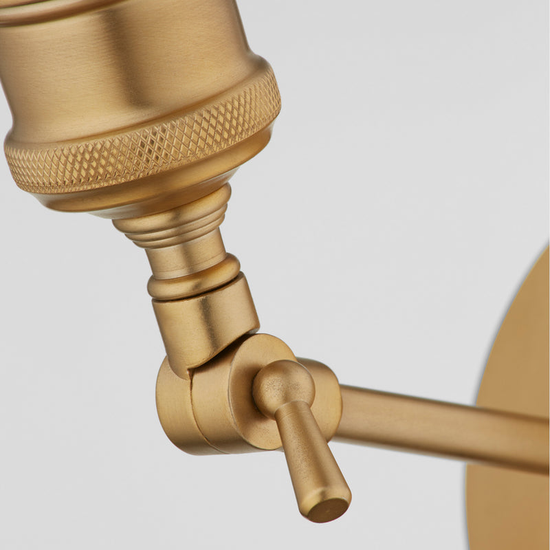 Quorum 5390-80 One Light Wall Mount, Aged Brass