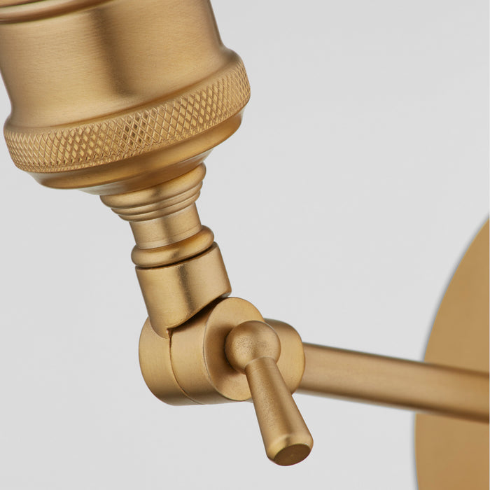 Quorum 5390-80 One Light Wall Mount, Aged Brass