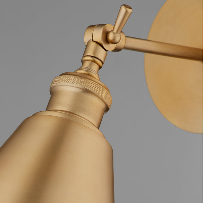 Quorum 5390-80 One Light Wall Mount, Aged Brass
