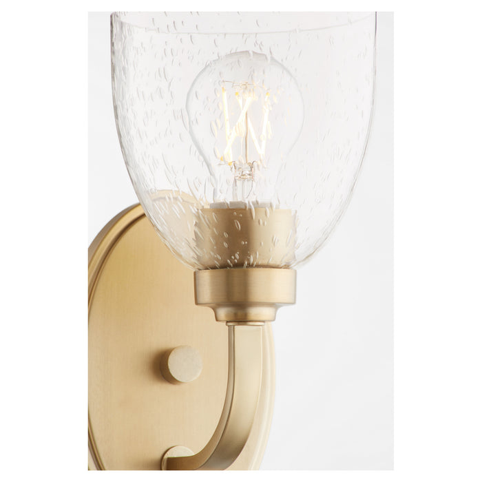 Quorum 5560-1-280 One Light Wall Mount, Aged Brass