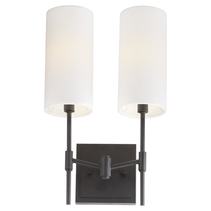 Quorum 563-2-59 Two Light Wall Mount, Matte Black