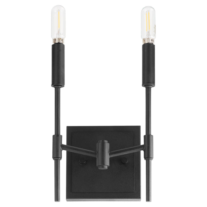 Quorum 563-2-59 Two Light Wall Mount, Matte Black