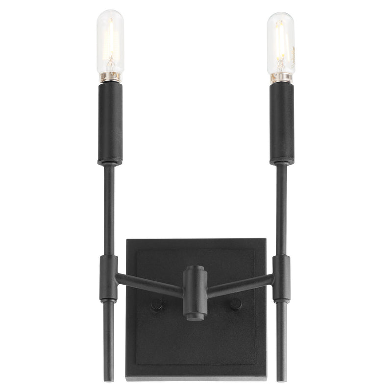 Quorum 563-2-59 Two Light Wall Mount, Matte Black