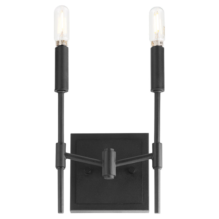 Quorum 563-2-59 Two Light Wall Mount, Matte Black