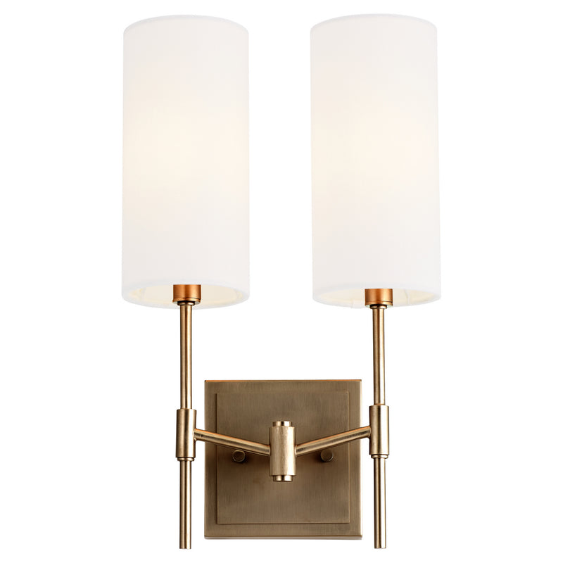 Quorum 563-2-81 Two Light Wall Mount, Dark Brass