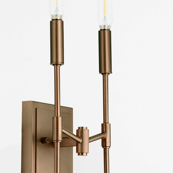 Quorum 563-2-81 Two Light Wall Mount, Dark Brass