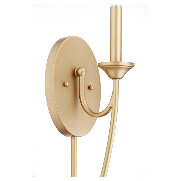 Quorum 5650-1-80 One Light Wall Mount, Aged Brass