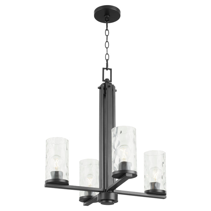 Quorum 6111-4-59 Four Light Chandelier, Matte Black