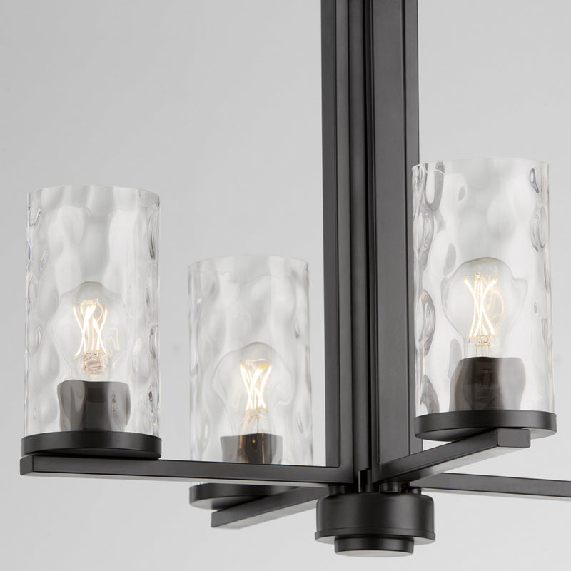 Quorum 6111-4-59 Four Light Chandelier, Matte Black