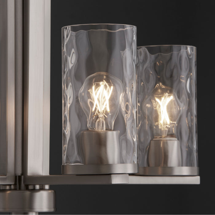 Quorum 6111-4-65 Four Light Chandelier, Satin Nickel