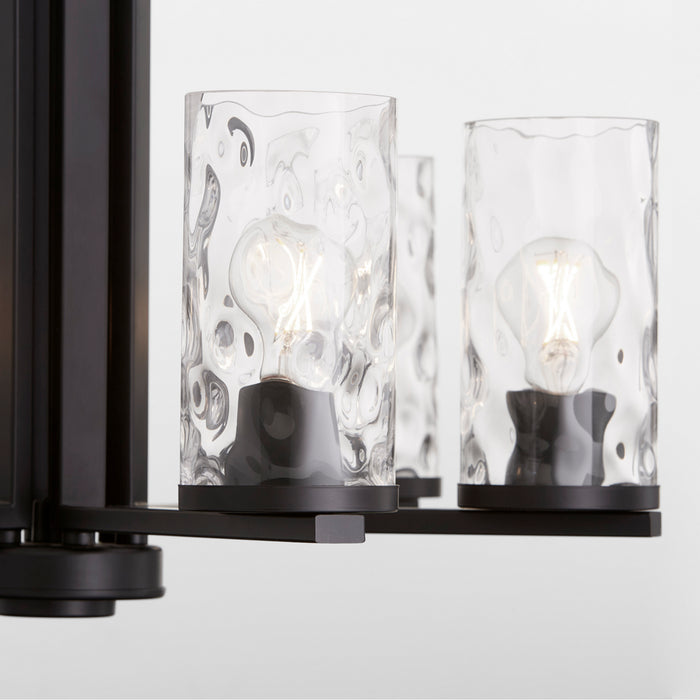 Quorum 6111-6-59 Six Light Chandelier, Matte Black