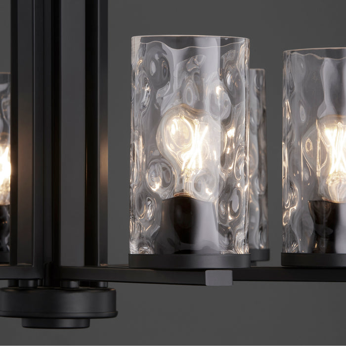 Quorum 6111-6-59 Six Light Chandelier, Matte Black