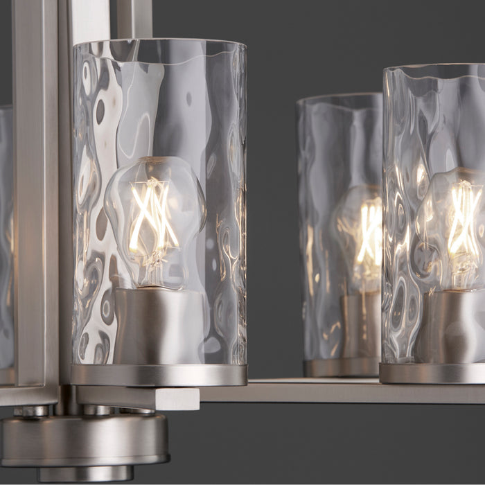 Quorum 6111-6-65 Six Light Chandelier, Satin Nickel