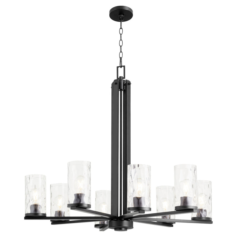 Quorum 6111-8-59 Eight Light Chandelier, Matte Black