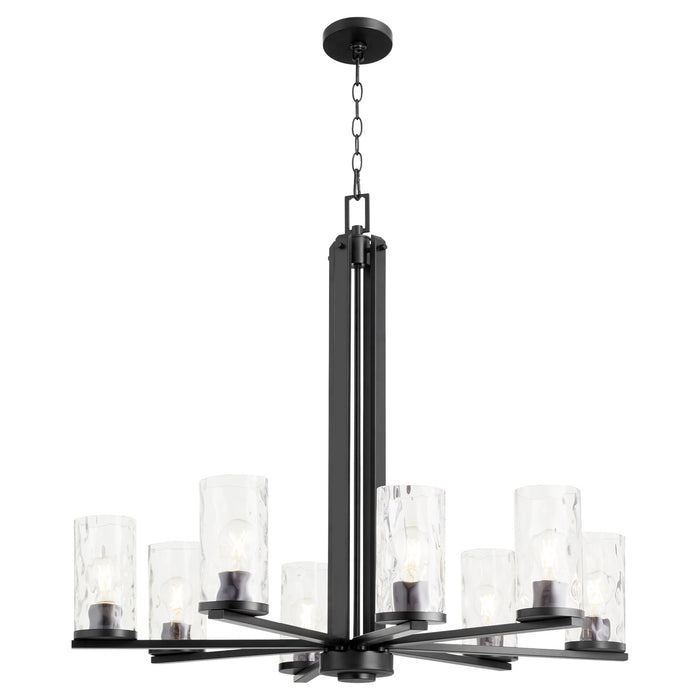 Quorum 6111-8-59 Eight Light Chandelier, Matte Black