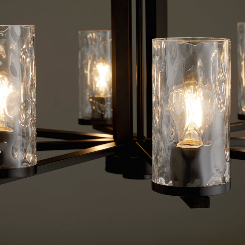 Quorum 6111-8-59 Eight Light Chandelier, Matte Black