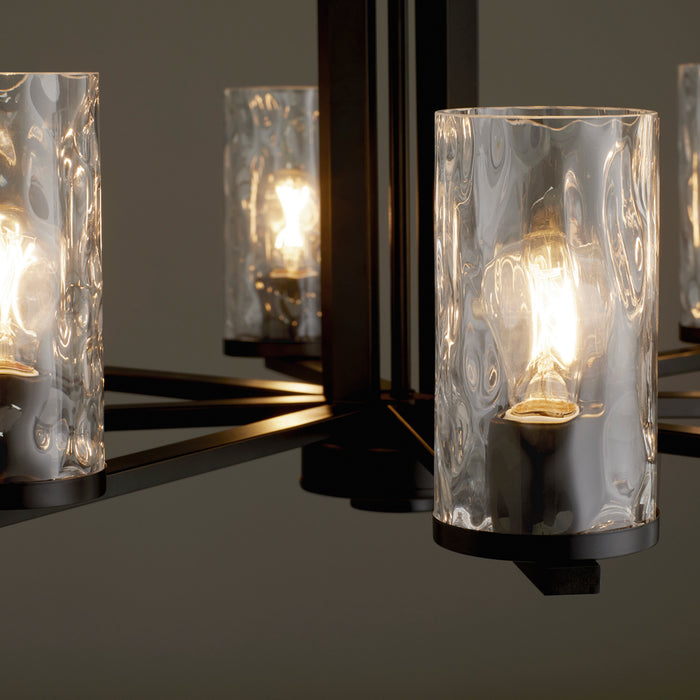 Quorum 6111-8-59 Eight Light Chandelier, Matte Black