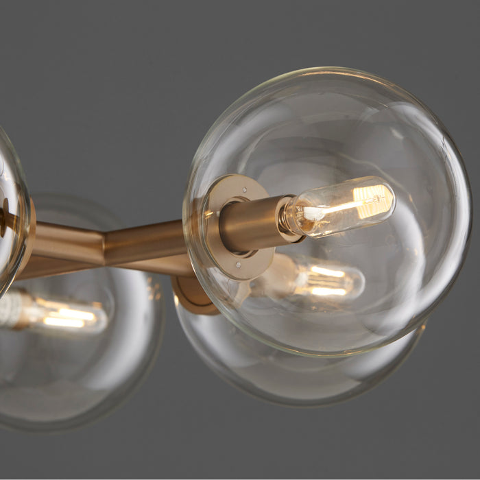 Quorum 6132-8-80 Eight Light Chandelier, Aged Brass