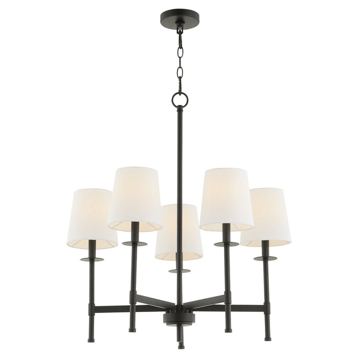 Quorum 624-5-59 Five Light Chandelier, Matte Black