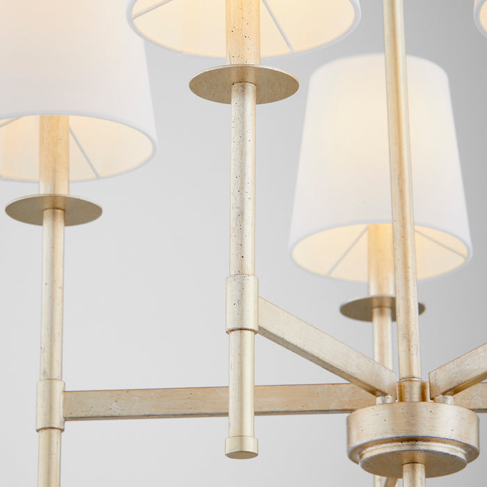 Quorum 624-5-60 Five Light Chandelier, Aged Silver Leaf