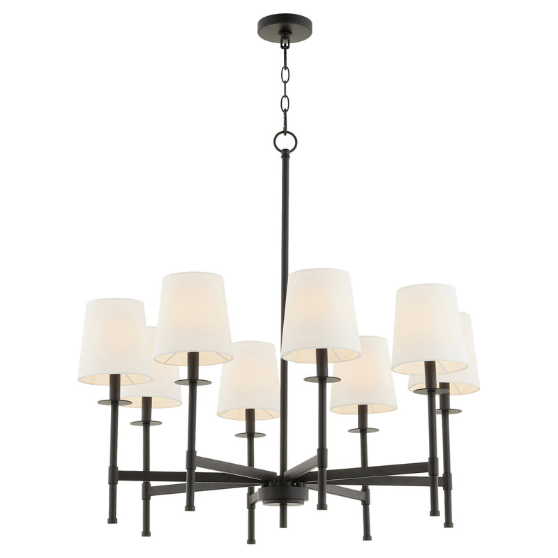 Quorum 624-8-59 Eight Light Chandelier, Matte Black