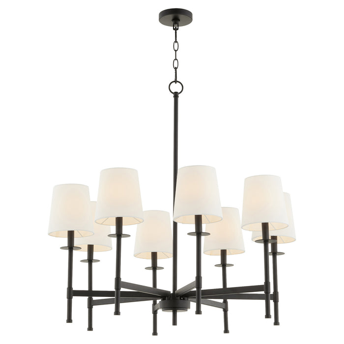 Quorum 624-8-59 Eight Light Chandelier, Matte Black