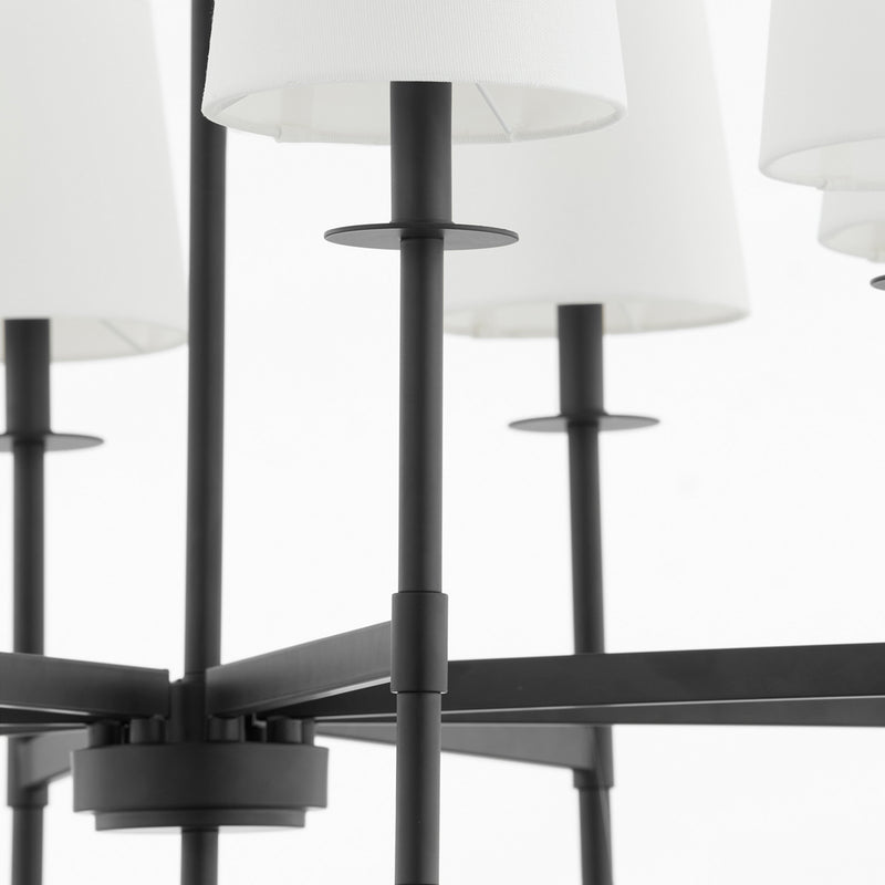 Quorum 624-8-59 Eight Light Chandelier, Matte Black