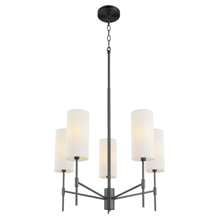 Quorum 663-5-59 Five Light Chandelier, Matte Black