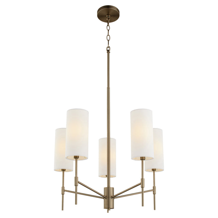 Quorum 663-5-81 Five Light Chandelier, Dark Brass
