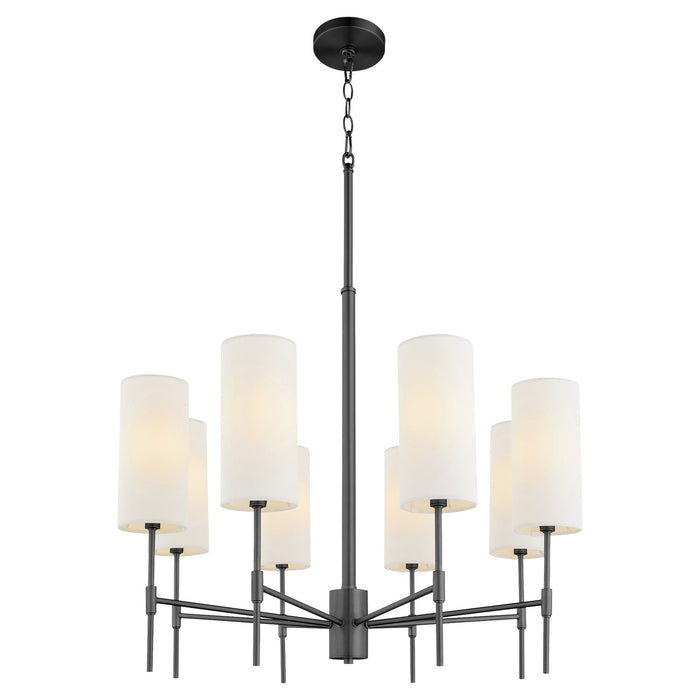 Quorum 663-8-59 Eight Light Chandelier, Matte Black