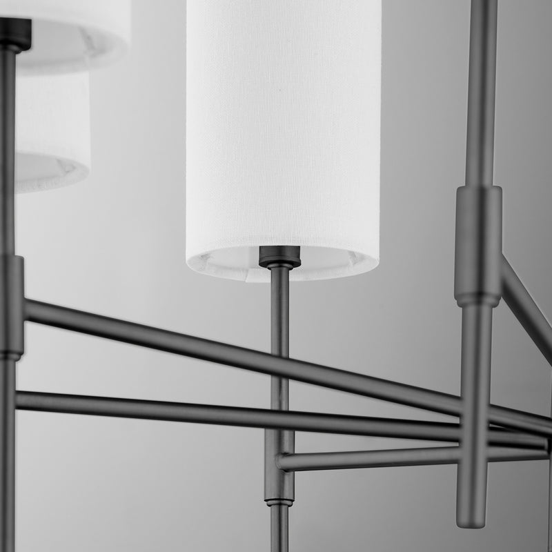 Quorum 663-8-59 Eight Light Chandelier, Matte Black