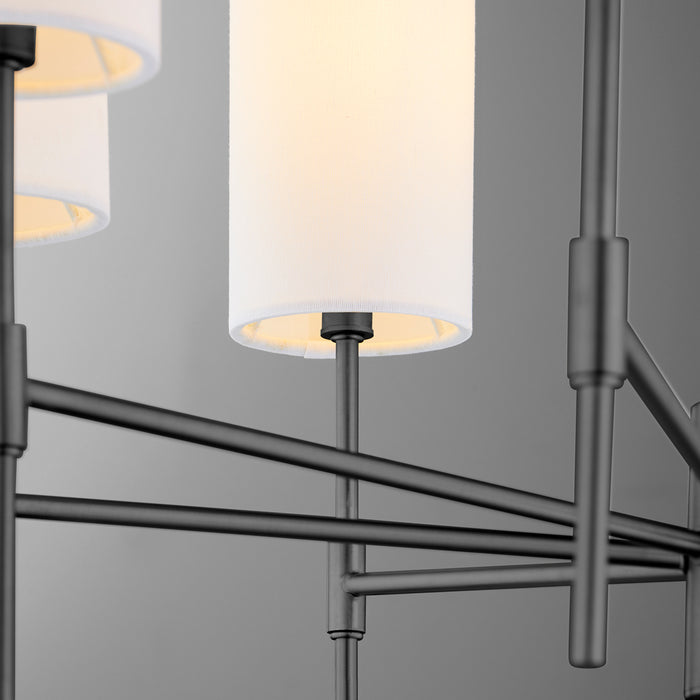 Quorum 663-8-59 Eight Light Chandelier, Matte Black