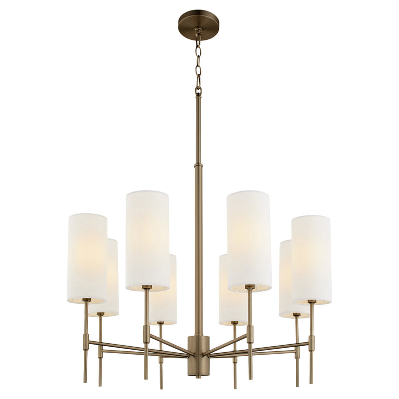 Quorum 663-8-81 Eight Light Chandelier, Dark Brass