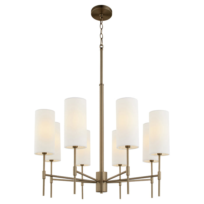 Quorum 663-8-81 Eight Light Chandelier, Dark Brass